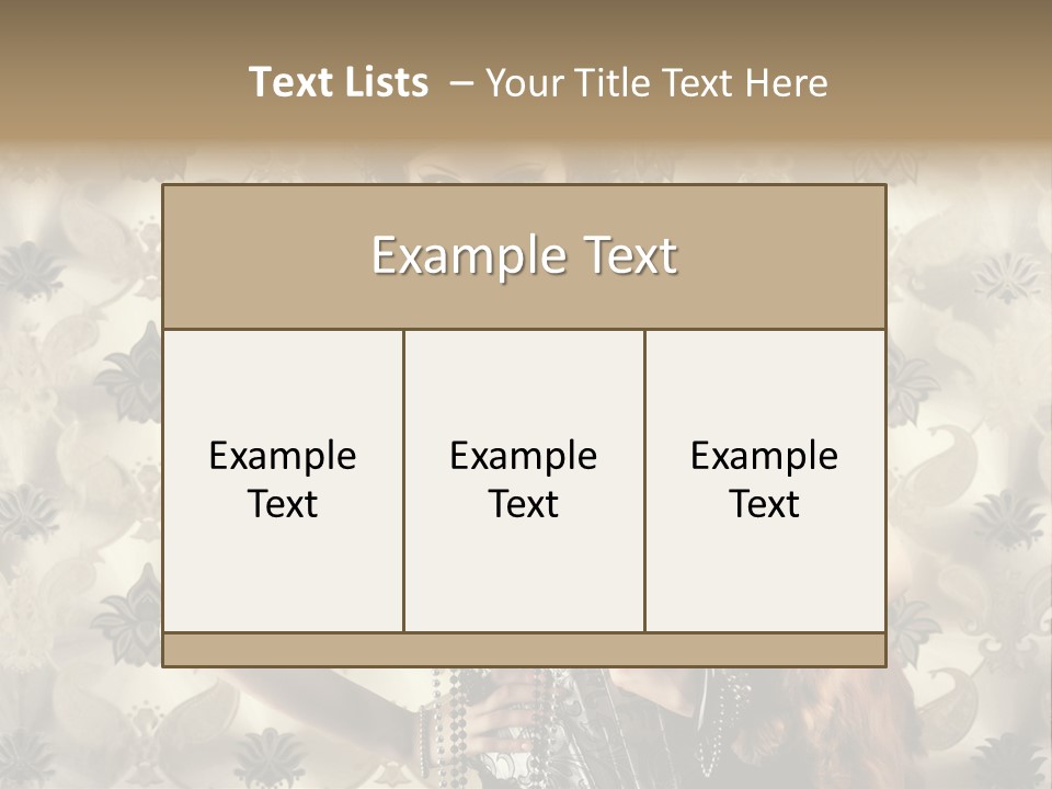 Girl Old Texture PowerPoint Template