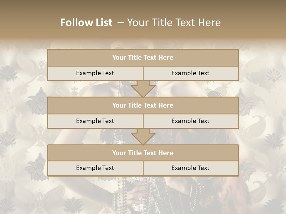 Girl Old Texture PowerPoint Template