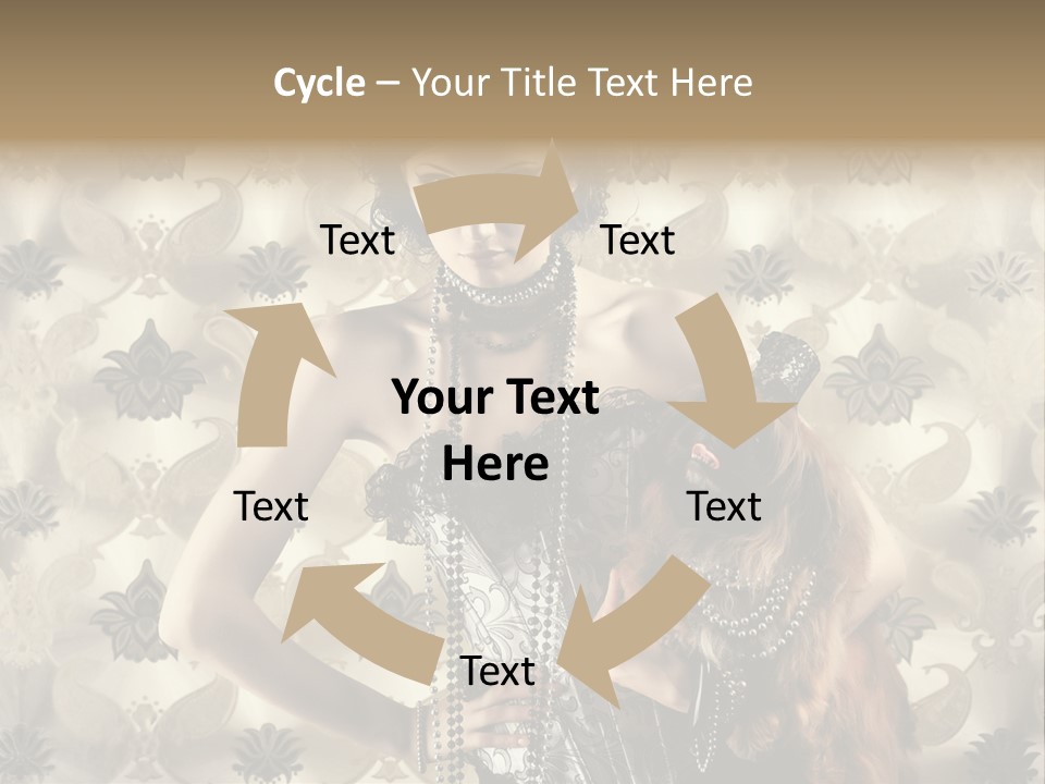Girl Old Texture PowerPoint Template