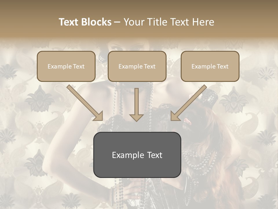 Girl Old Texture PowerPoint Template