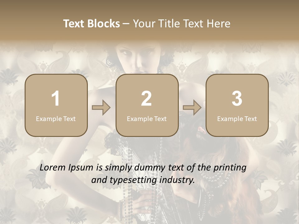 Girl Old Texture PowerPoint Template