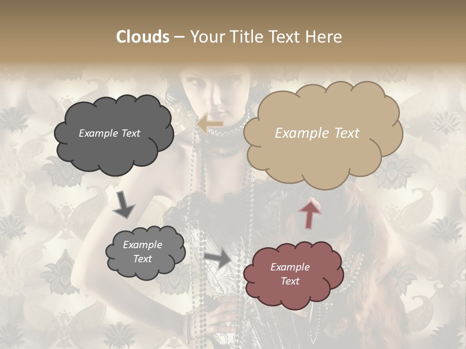 Girl Old Texture PowerPoint Template