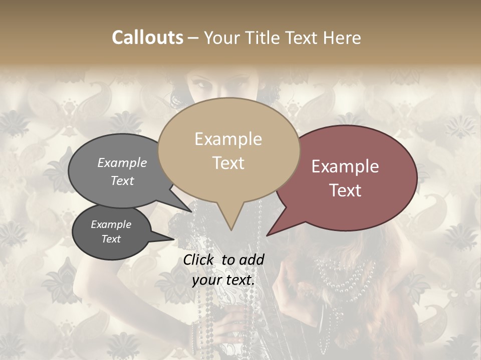 Girl Old Texture PowerPoint Template