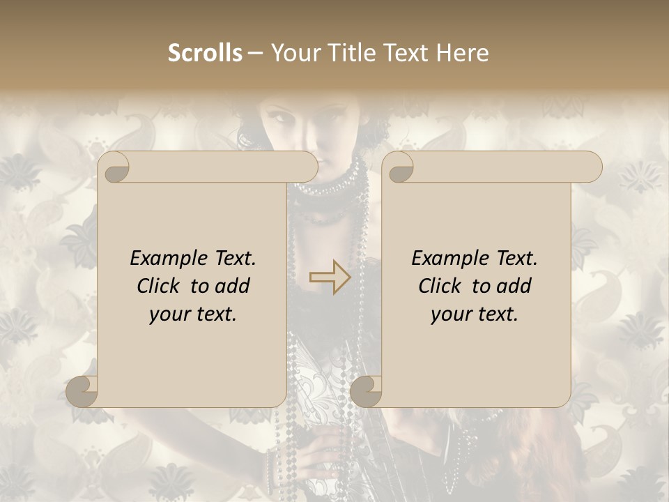 Girl Old Texture PowerPoint Template