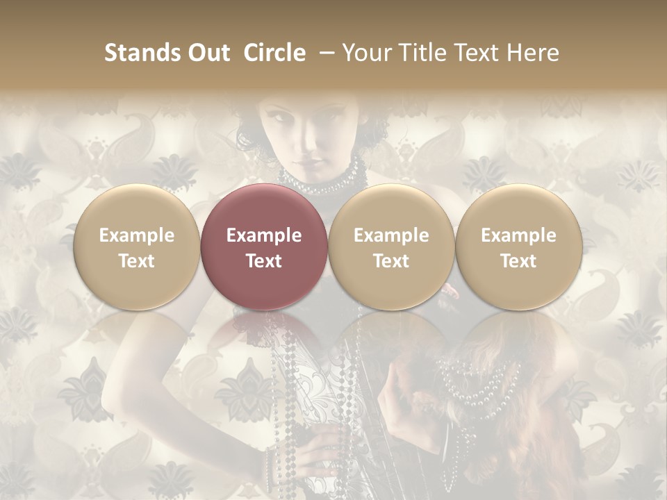 Girl Old Texture PowerPoint Template