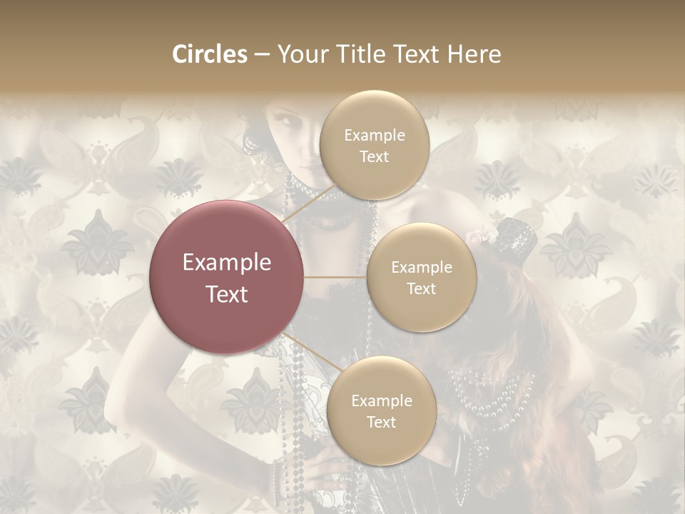 Girl Old Texture PowerPoint Template