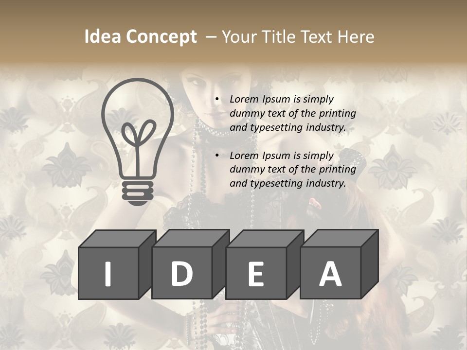 Girl Old Texture PowerPoint Template