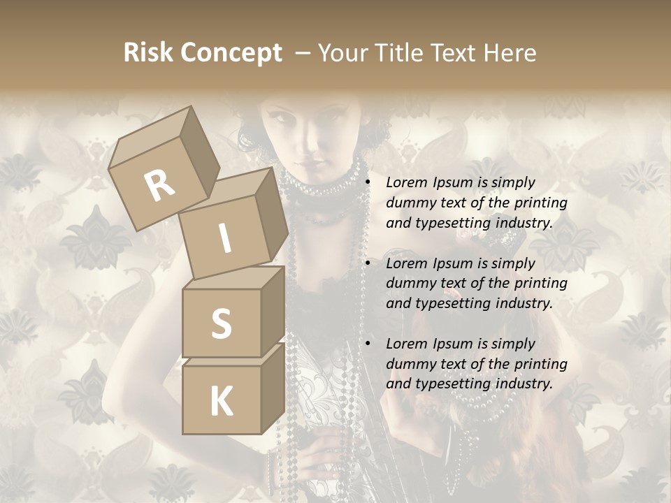 Girl Old Texture PowerPoint Template