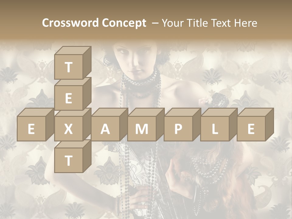 Girl Old Texture PowerPoint Template