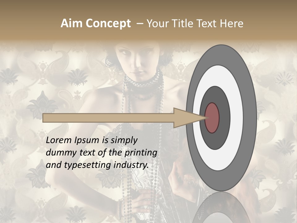 Girl Old Texture PowerPoint Template