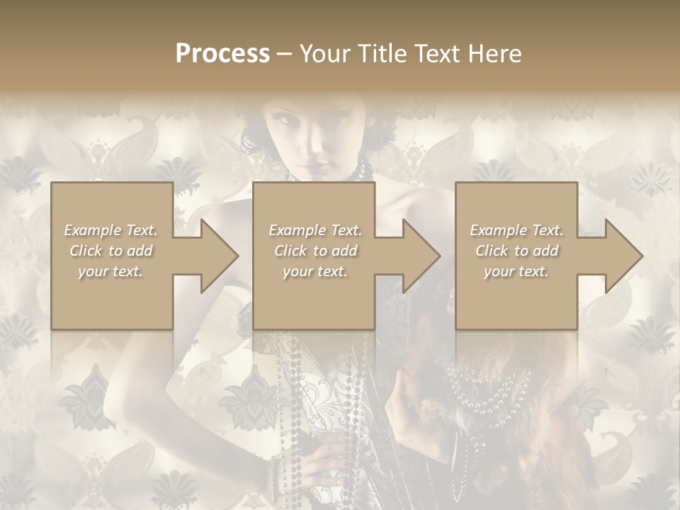 Girl Old Texture PowerPoint Template