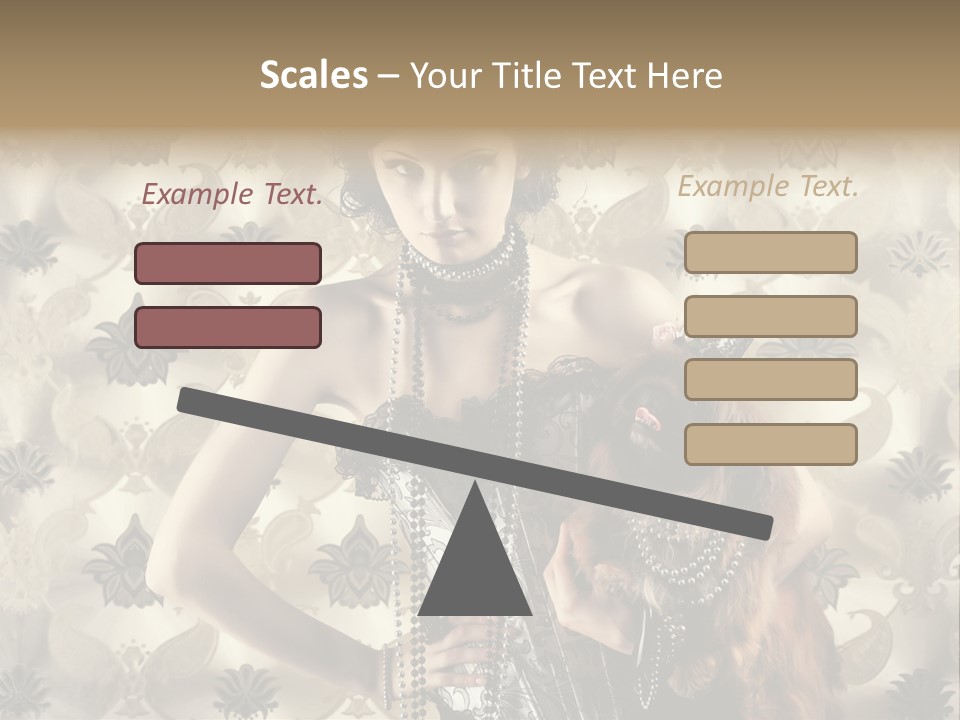 Girl Old Texture PowerPoint Template