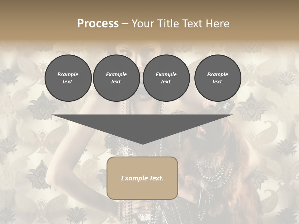 Girl Old Texture PowerPoint Template