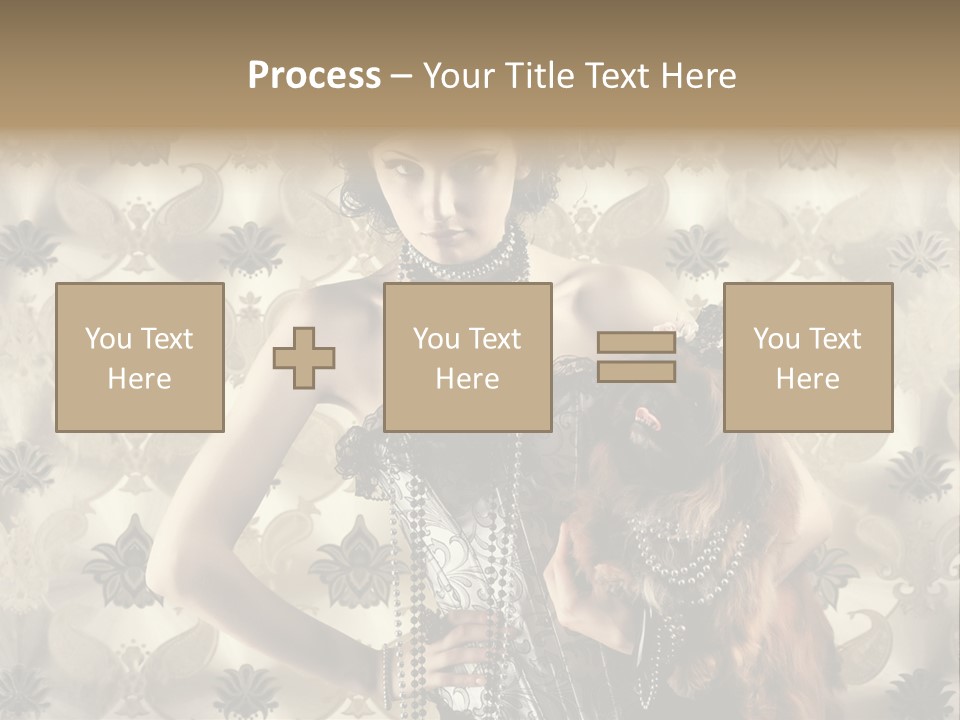 Girl Old Texture PowerPoint Template