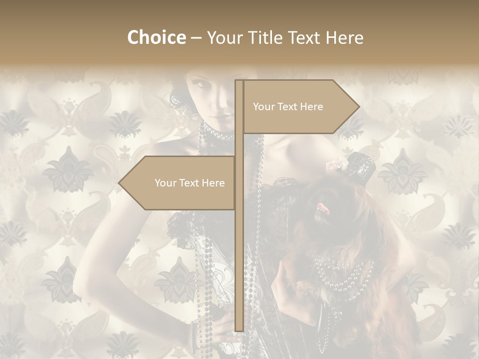 Girl Old Texture PowerPoint Template