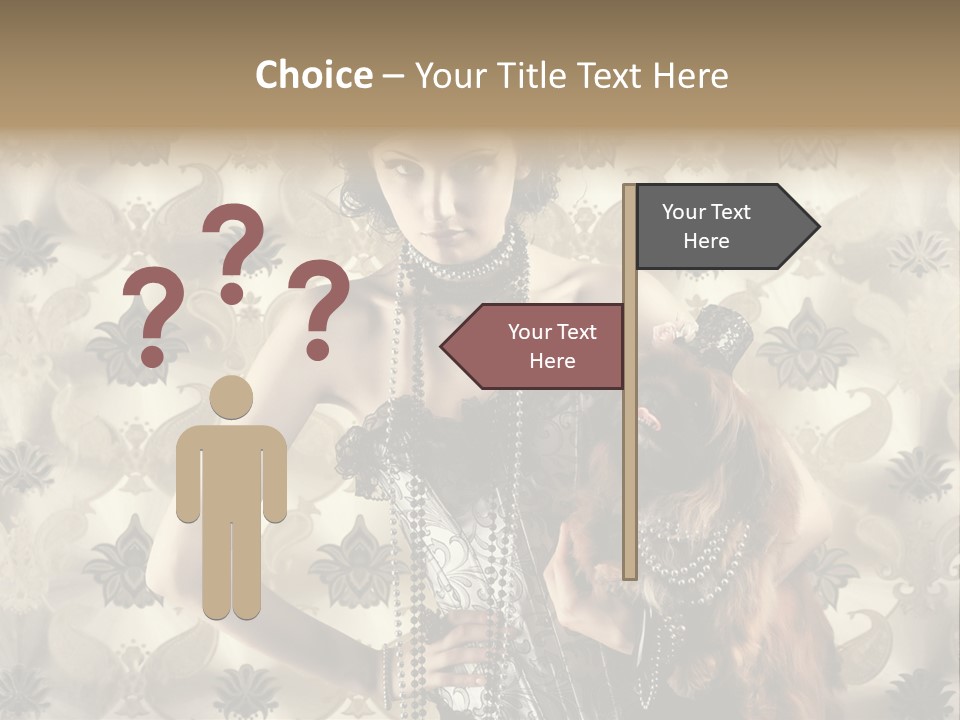 Girl Old Texture PowerPoint Template