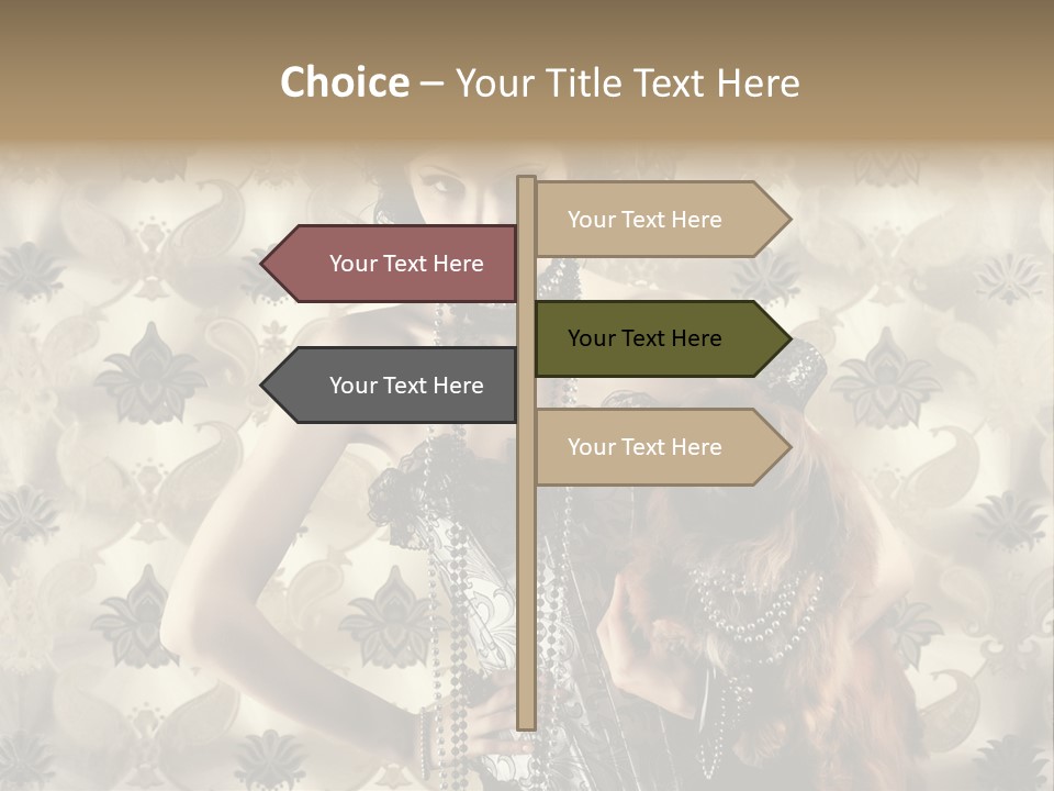 Girl Old Texture PowerPoint Template