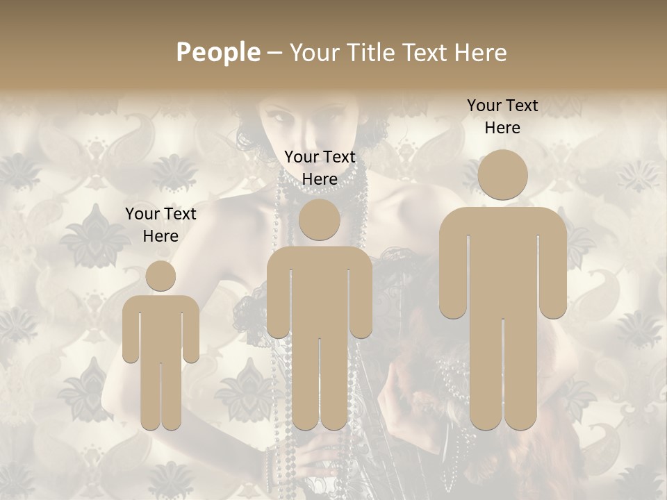 Girl Old Texture PowerPoint Template