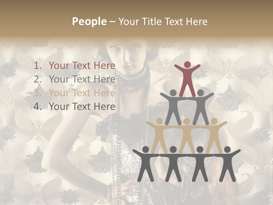 Girl Old Texture PowerPoint Template