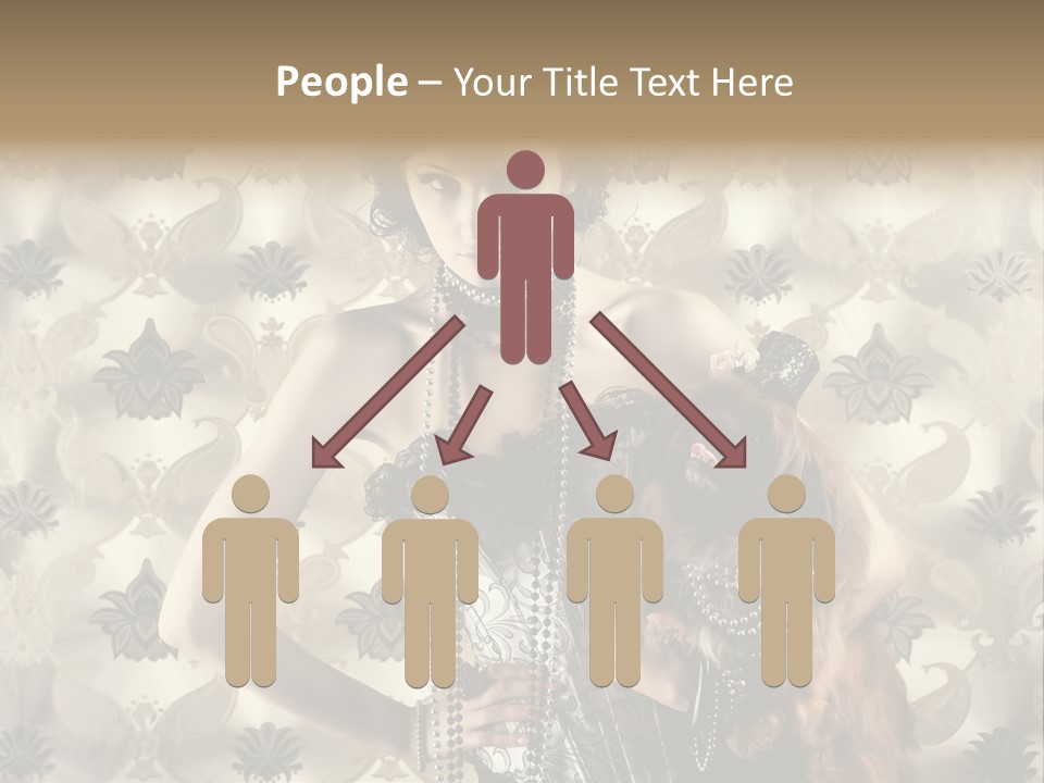 Girl Old Texture PowerPoint Template