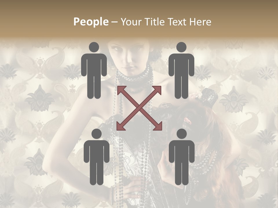 Girl Old Texture PowerPoint Template