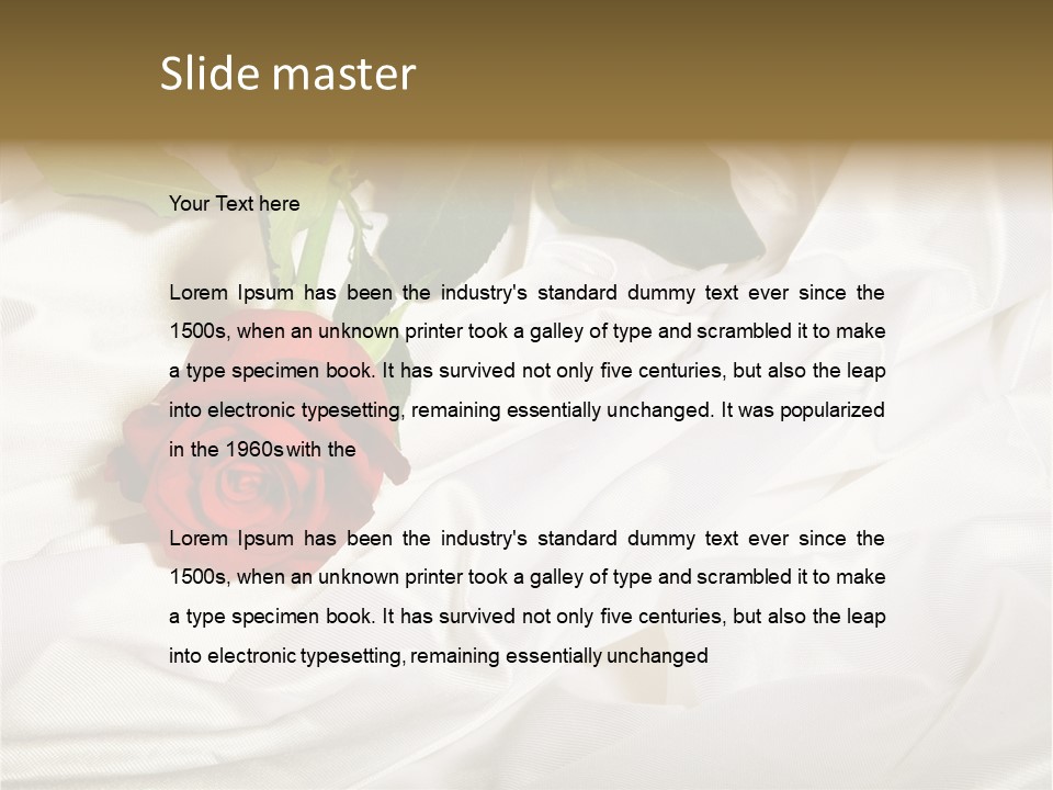 Fabric Sensuality Gift PowerPoint Template