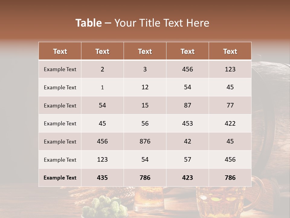 Cellar Brown Froth PowerPoint Template