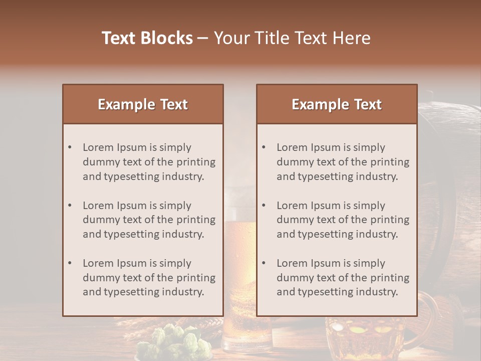 Cellar Brown Froth PowerPoint Template