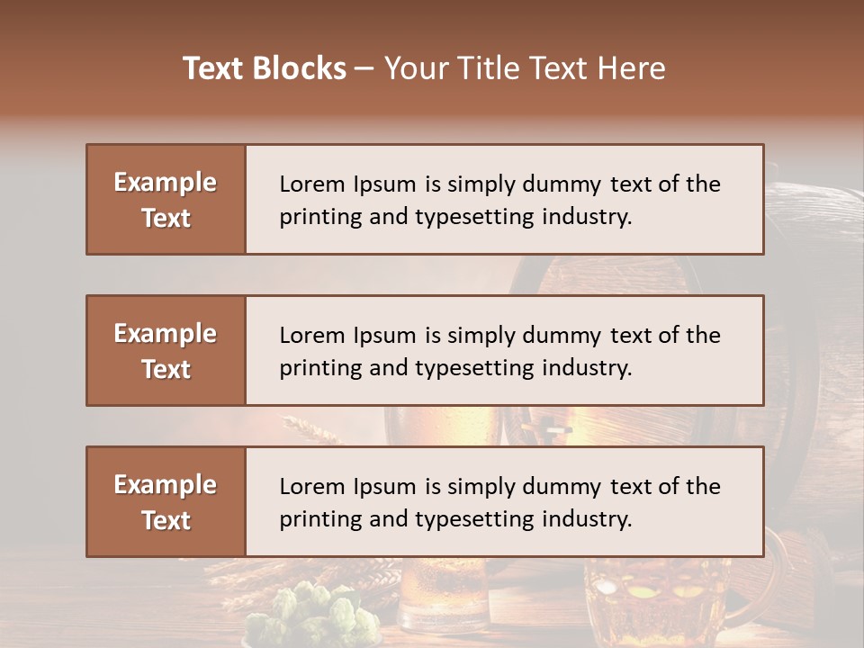 Cellar Brown Froth PowerPoint Template