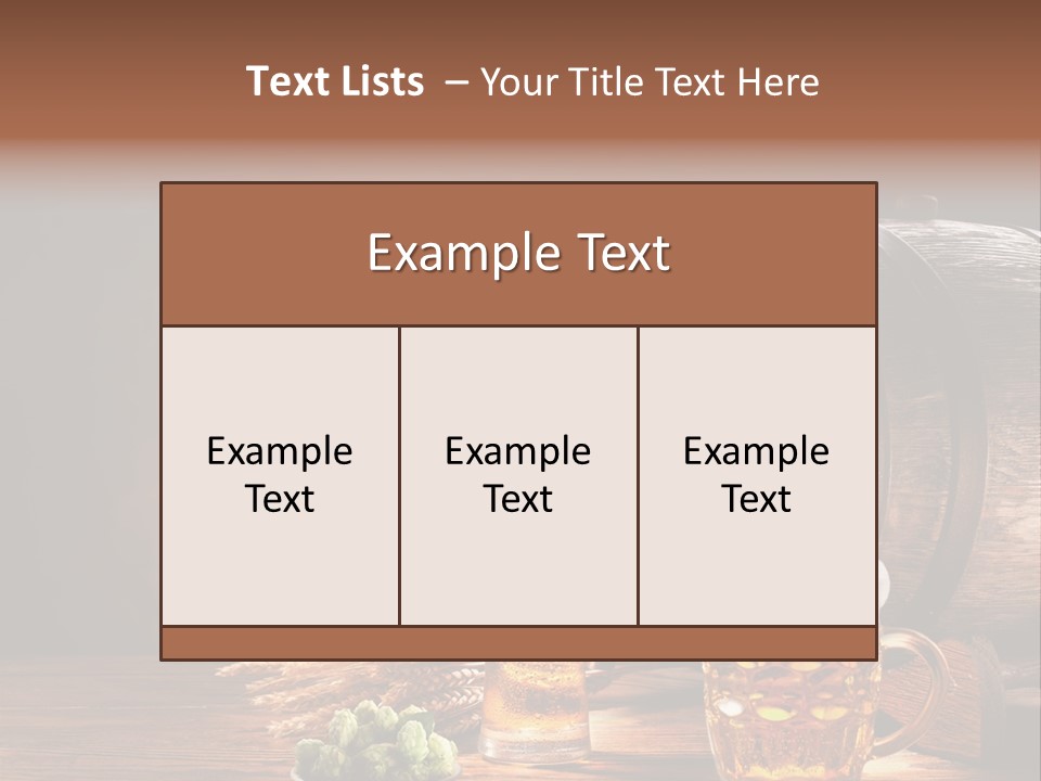 Cellar Brown Froth PowerPoint Template