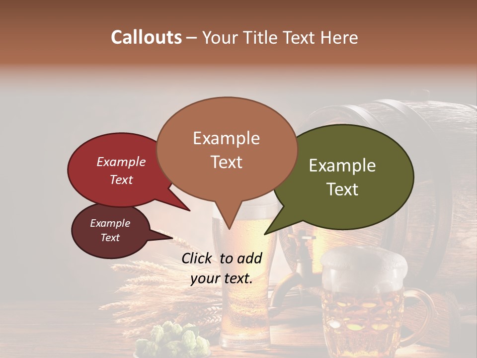 Cellar Brown Froth PowerPoint Template