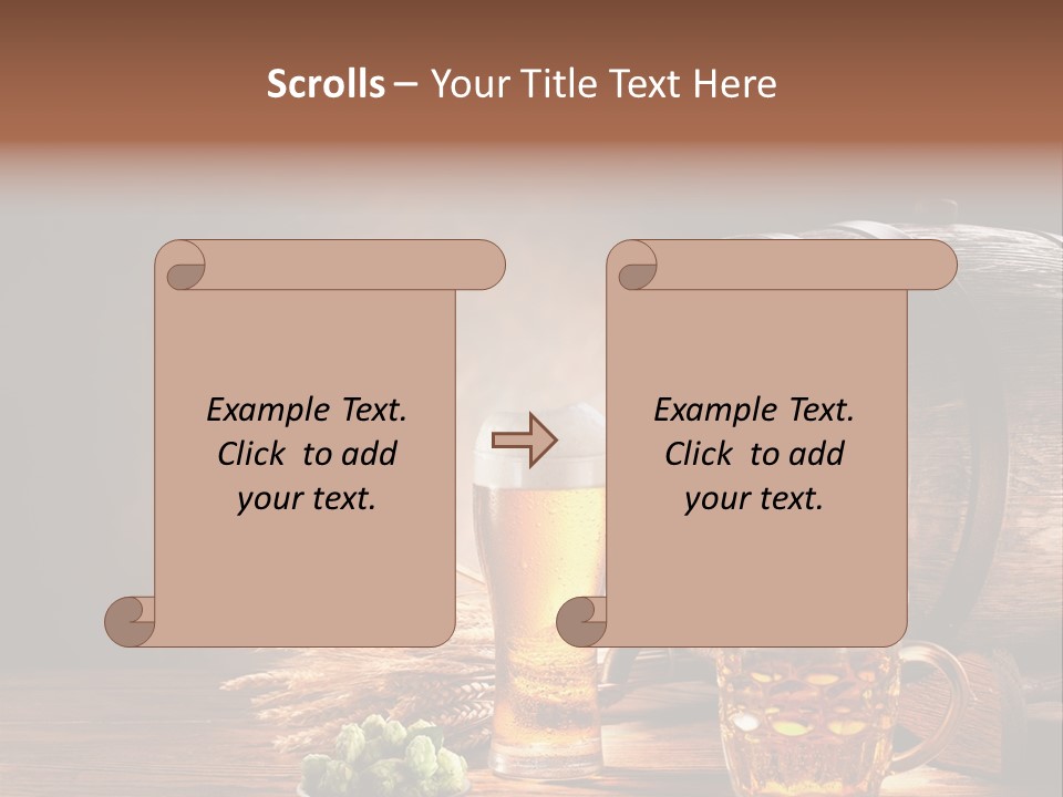 Cellar Brown Froth PowerPoint Template
