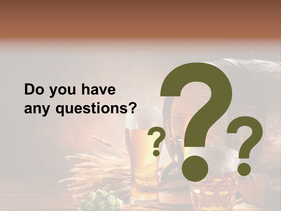 Cellar Brown Froth PowerPoint Template