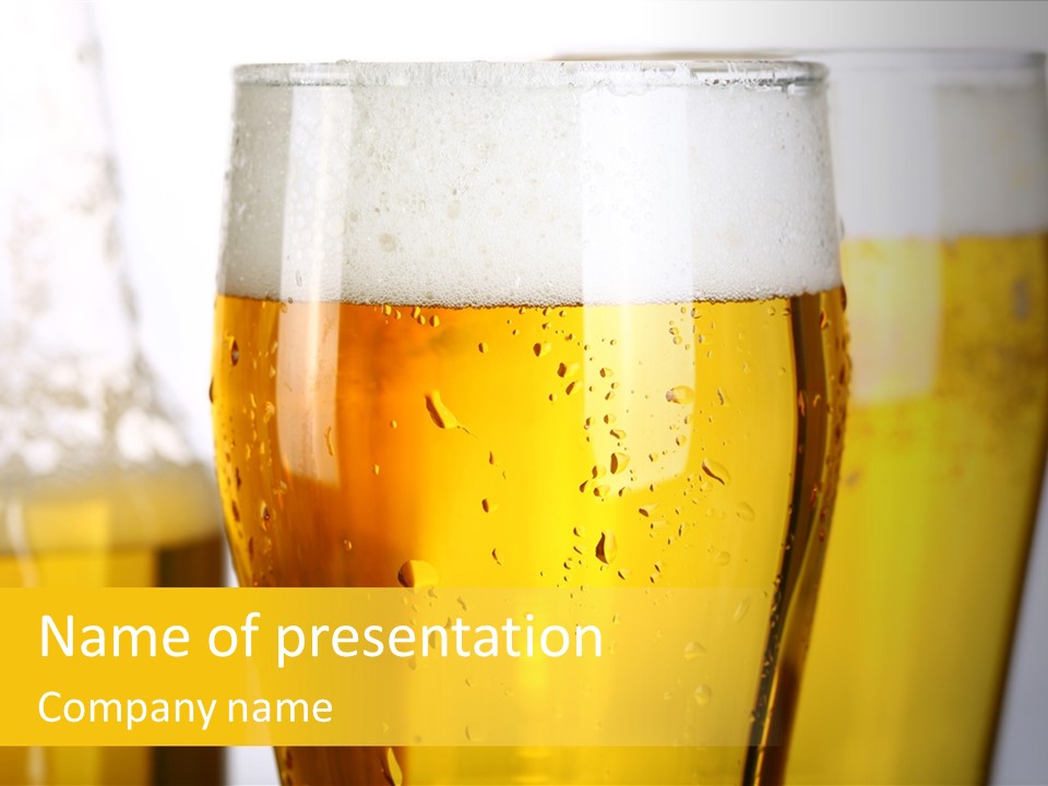 Booze Draft Lager PowerPoint Template