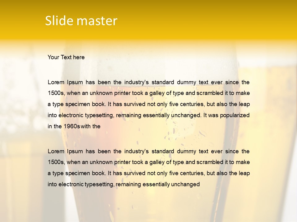 Booze Draft Lager PowerPoint Template