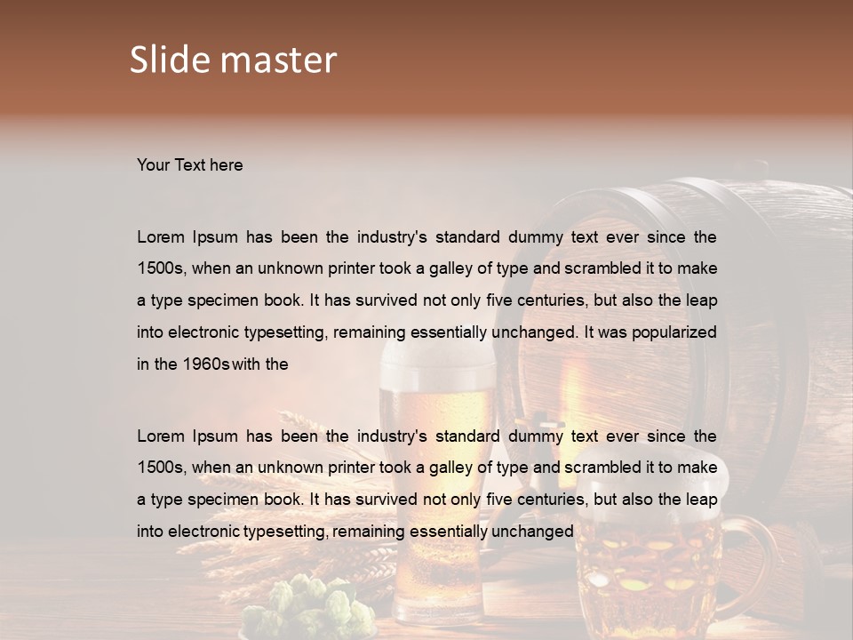 Cellar Still Life Barrel PowerPoint Template