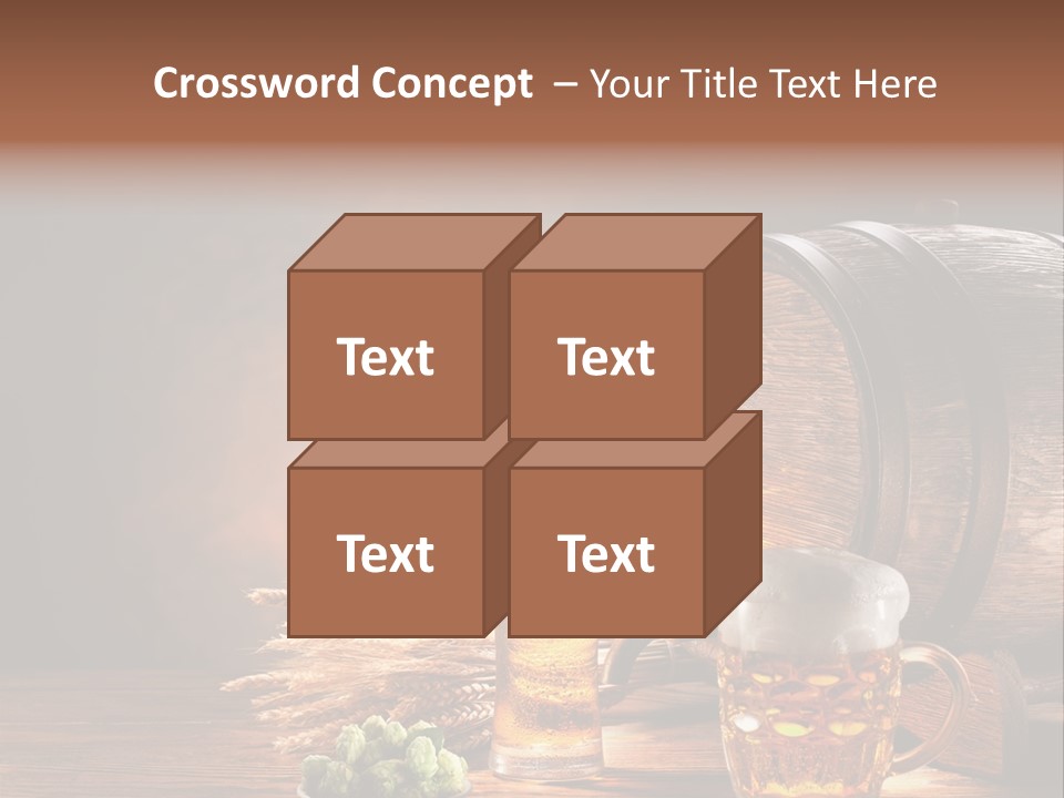 Cellar Still Life Barrel PowerPoint Template