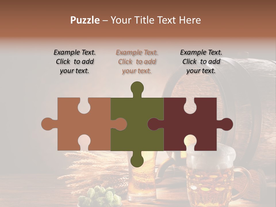 Cellar Still Life Barrel PowerPoint Template