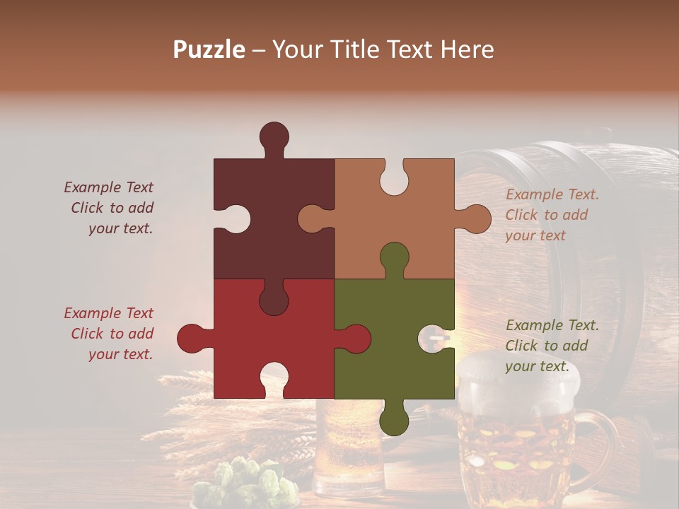 Cellar Still Life Barrel PowerPoint Template