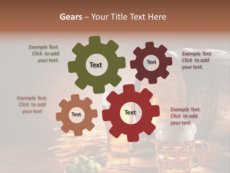 Cellar Still Life Barrel PowerPoint Template