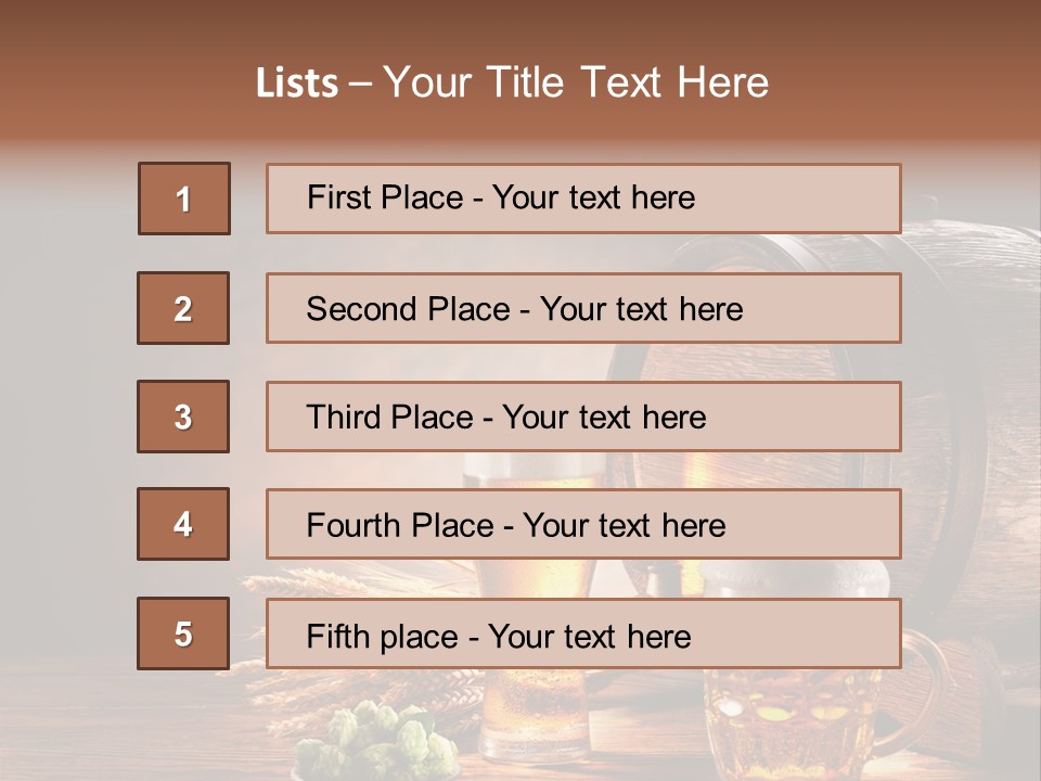 Cellar Still Life Barrel PowerPoint Template