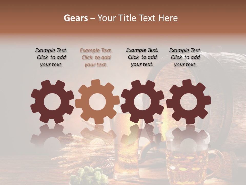 Cellar Still Life Barrel PowerPoint Template