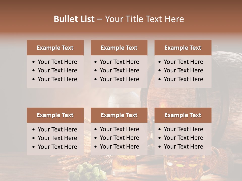 Cellar Still Life Barrel PowerPoint Template