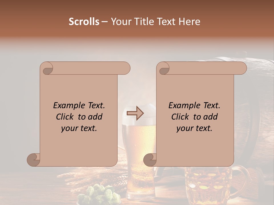 Cellar Still Life Barrel PowerPoint Template