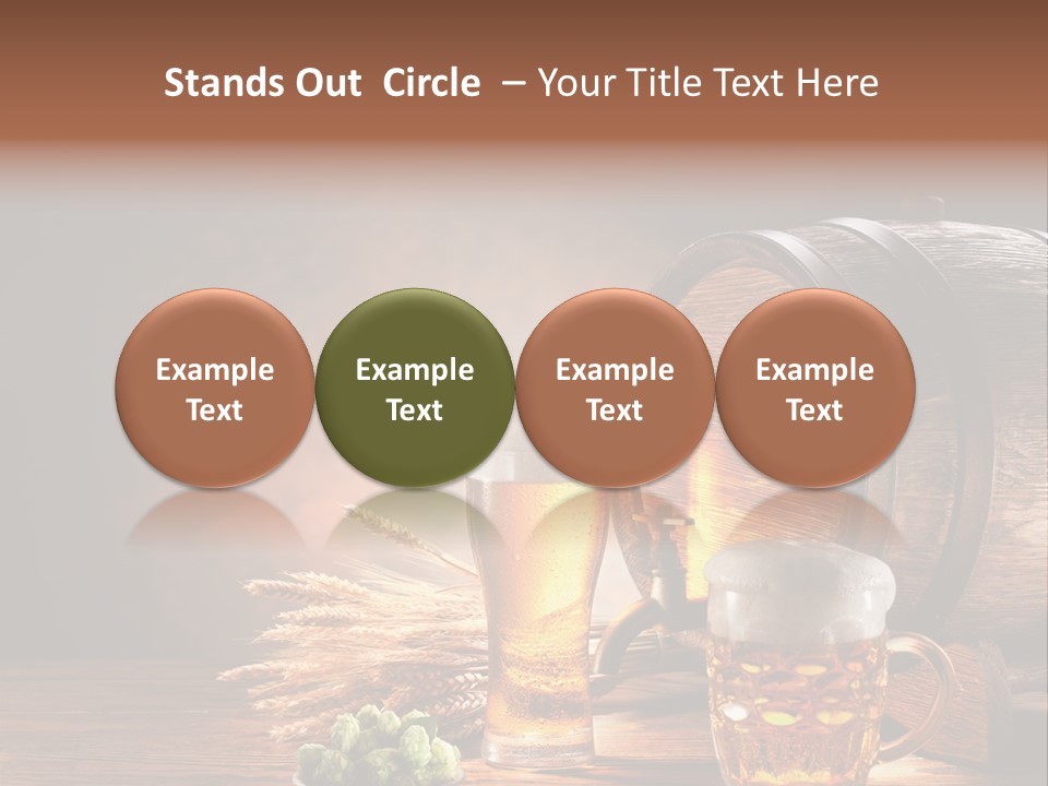 Cellar Still Life Barrel PowerPoint Template