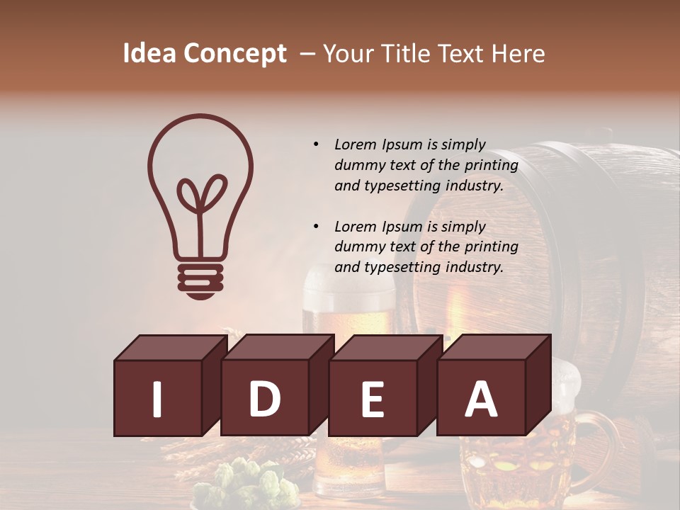 Cellar Still Life Barrel PowerPoint Template