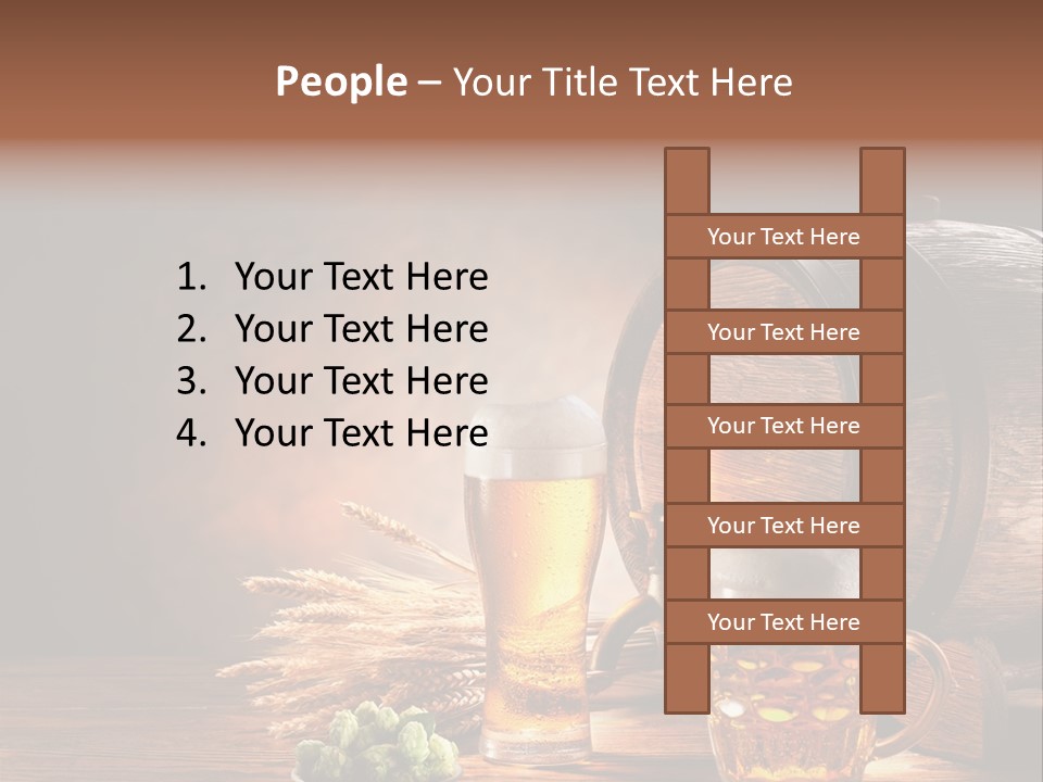 Cellar Still Life Barrel PowerPoint Template