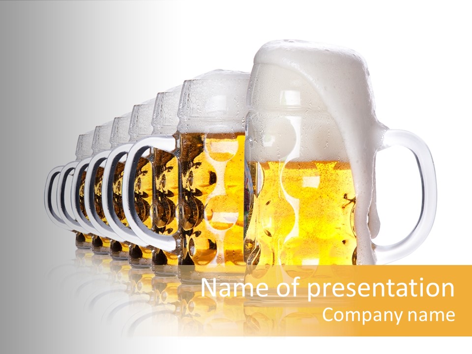 Drink Beverage Lager PowerPoint Template