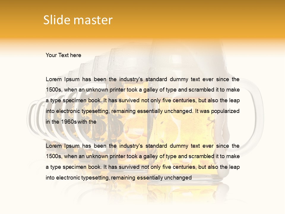 Drink Beverage Lager PowerPoint Template