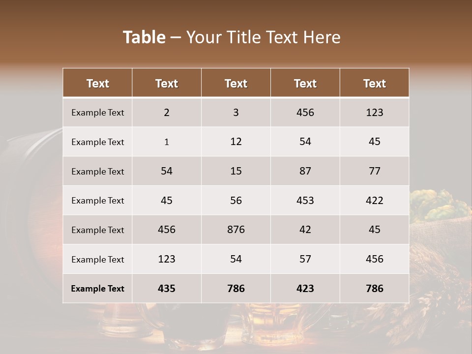 Beaker Barrel Lager PowerPoint Template